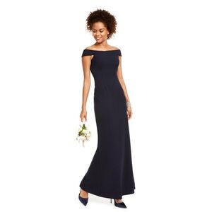 NWT Adrianna Papell Womens Knit Crepe A-line Gown Dress, Style # AP1E207351 Sz 4